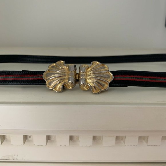 Vintage Mimi Di N Seashell Skinny Waist Belt 27” - Picture 2 of 10
